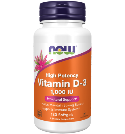 Now Foods Vitamin D-3 1000 IU 180 Softgels