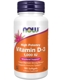 Now Foods Vitamin D-3 1000 IU 180 Softgels