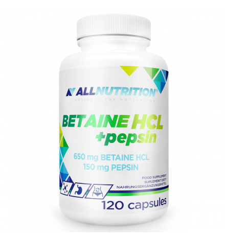 AllNutrition Betaine HCL + Pepsin 120 Capsules AllNutrition Betaine HCL + Pepsin 120 Capsules