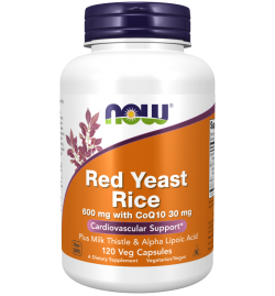 Now Foods Red Yeast Rice 600 mg with CoQ10 30 mg - 60 VCaps