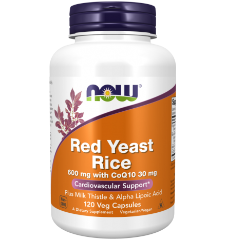 Now Foods Red Yeast Rice 600 mg with CoQ10 30 mg - 60 VCaps