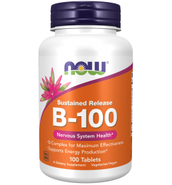 Now Foods Vitamin B-100 Sustained Release 100 Tabs