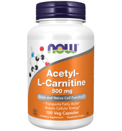 Now Foods Acetyl-L-Carnitine 500 mg - 100Veg Capsules