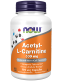 Now Foods Acetyl-L-Carnitine 500 mg - 100Veg Capsules