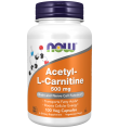 Now Foods Acetyl-L-Carnitine 500 mg - 100Veg Capsules