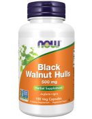 Now Foods Black Walnut Hulls 500 mg - 100Veg Capsules