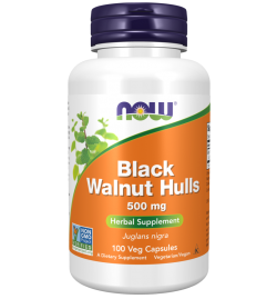 Now Foods Black Walnut Hulls 500 mg - 100Veg Capsules