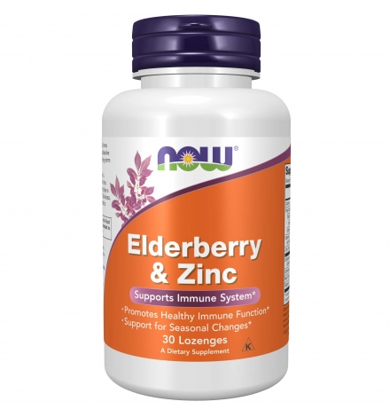 Now Foods Elderberry & Zinc 90 Lozenges