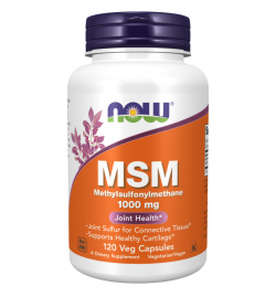 Now Foods MSM Methylsulfonylmethane 1000mg 120 Veg Capsules