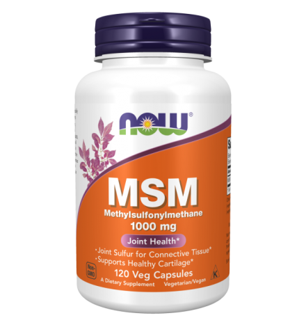 Now Foods MSM Methylsulfonylmethane 1000mg 120 Veg Capsules