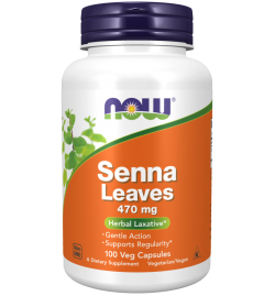 Now Foods Senna Leaves 470 mg 100 Veg Capsules