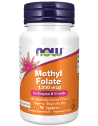 Now Foods Methyl Folate 1,000 mcg -90 Tablets