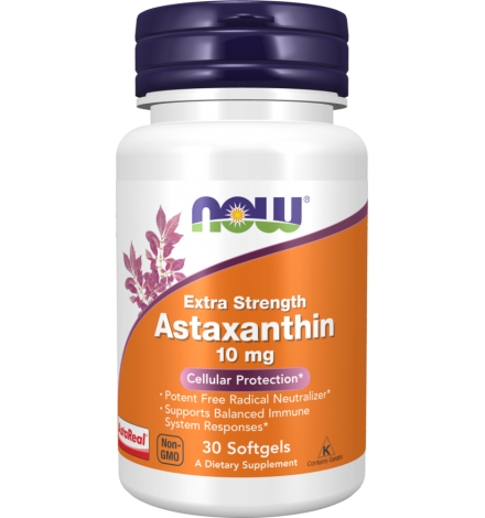 Now Foods Astaxanthin Extra Strength 10mg- 30 Softgels