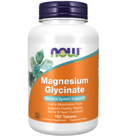 Now Foods Magnesium Glysinate - 180 Tablets