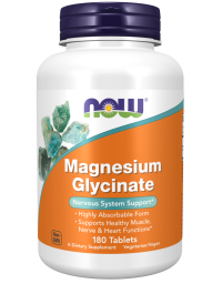 Now Foods Magnesium Glycinate - 180 Tablets