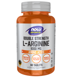 Now Sports L-Arginine 1000mg Double Strength - 60 Tablets