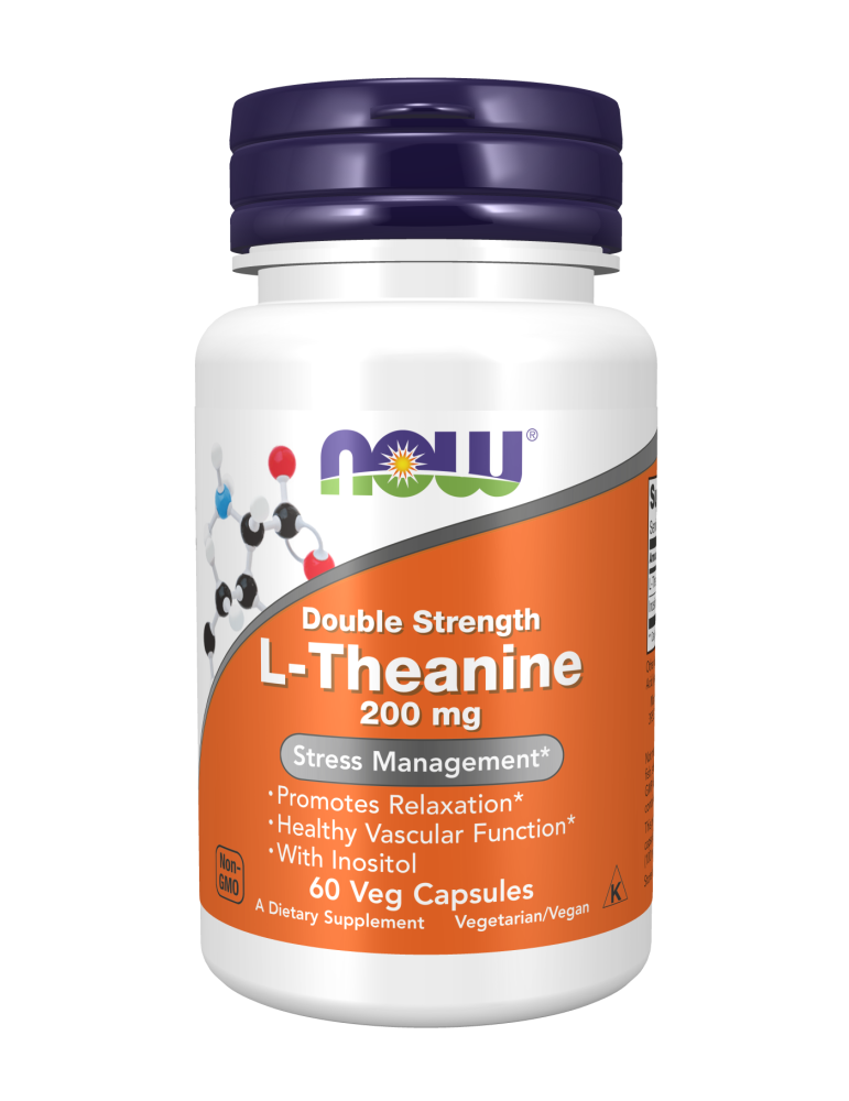 Now Foods L-Theanine Double Strength 200mg- 60VCaps