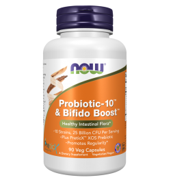 Now Foods Probiotic-10™ 25 Billion & Bifido Boost™  90Veg Capsules