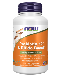 Now Foods Probiotic-10™ 25 Billion & Bifido Boost™  90Veg Capsules