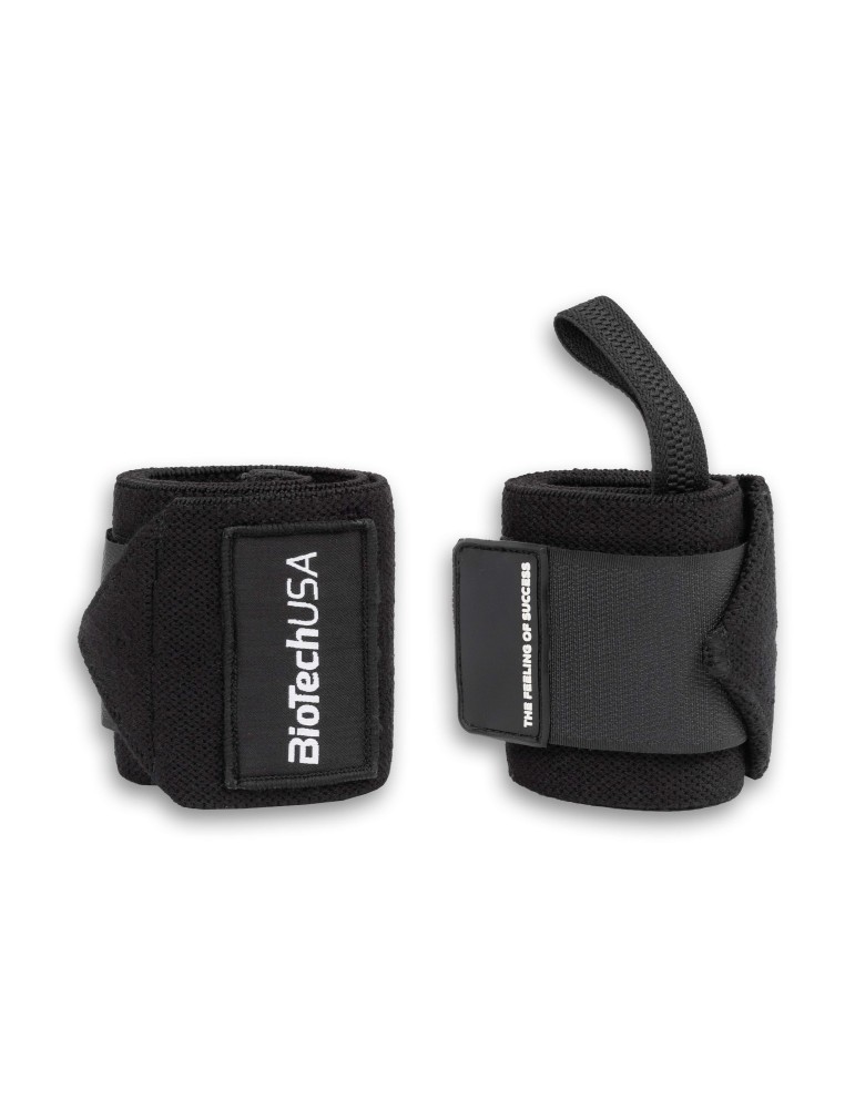 Wrist Wraps With Velcro BioTech USA- Black Cy Supplements