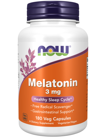 Now Foods Melatonin 3mg 180 VCaps cyprus supplements