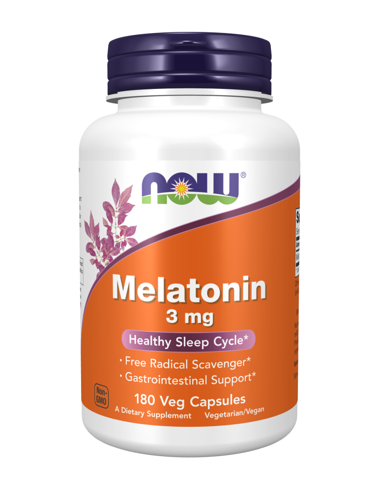 Now Foods Melatonin 3mg 180 VCaps cyprus supplements