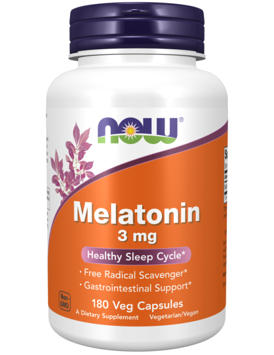 Now Foods Melatonin 3mg 180 VCaps cyprus supplements
